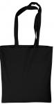 Baumwolltasche farbig - lange Henkel schwarz