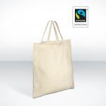 Fair Trade Baumwolltasche, kurzer Henkel 