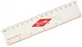 Werbelineal 15 cm - recycelter Kunststoff weiß