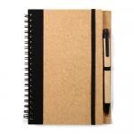 Notizbuch mit Stift und Gummiband 
