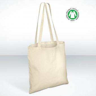 Bio Baumwolltasche, langer Henkel 