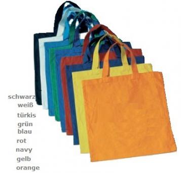 Baumwolltasche, farbig - kurzer Henkel 