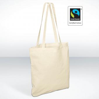 Fair Trade Baumwolltasche, langer Henkel 